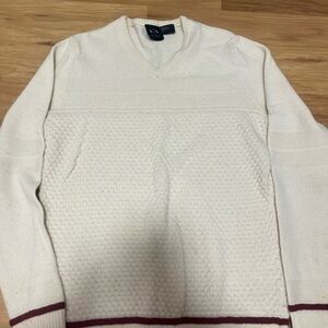 Armani Exchange Cream V-Neck Sweater